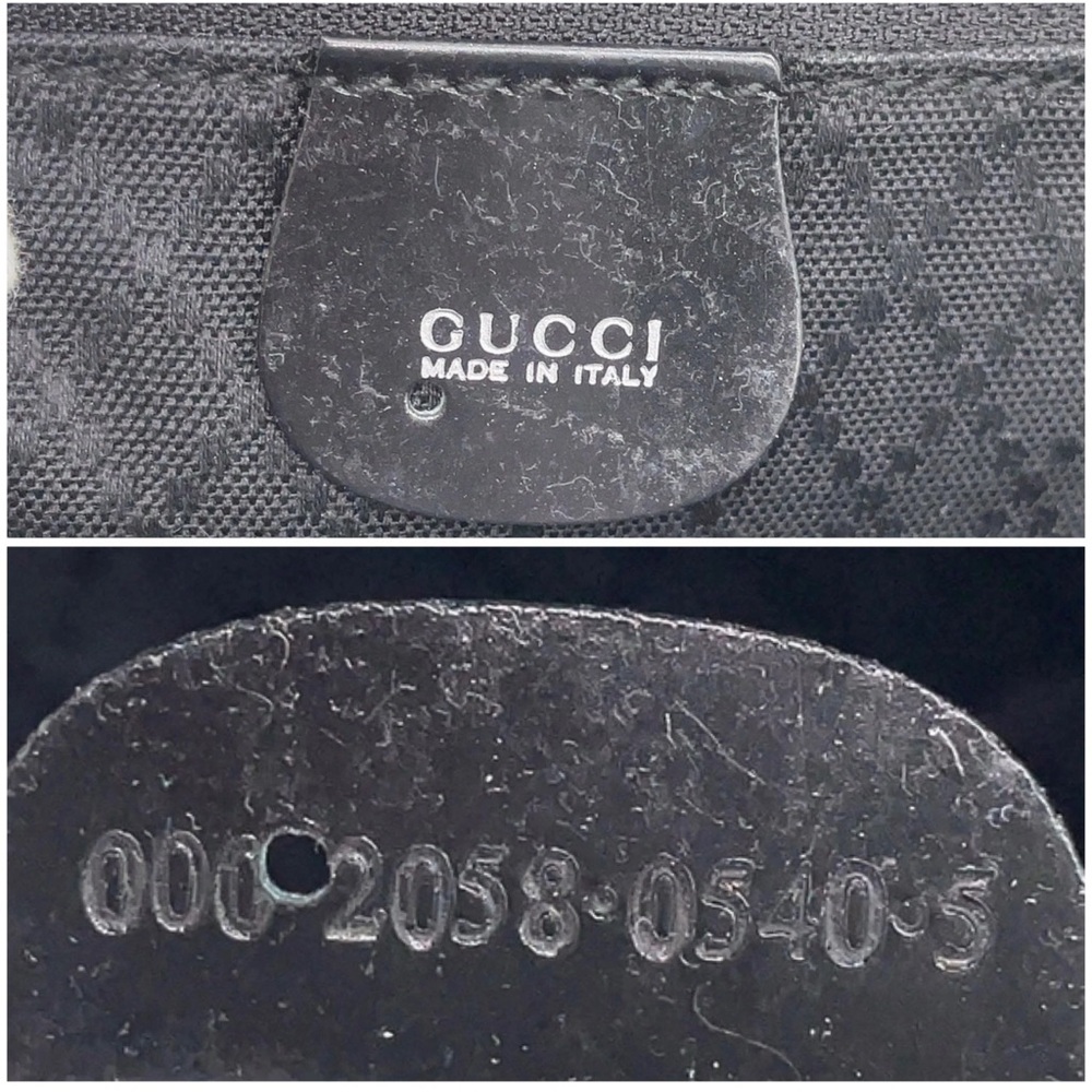 Auth GUCCI Bamboo Black Nylon 2WAY Shoulder Handbag Tote Bag w/ Bamboo Accent - Picture 17 of 17